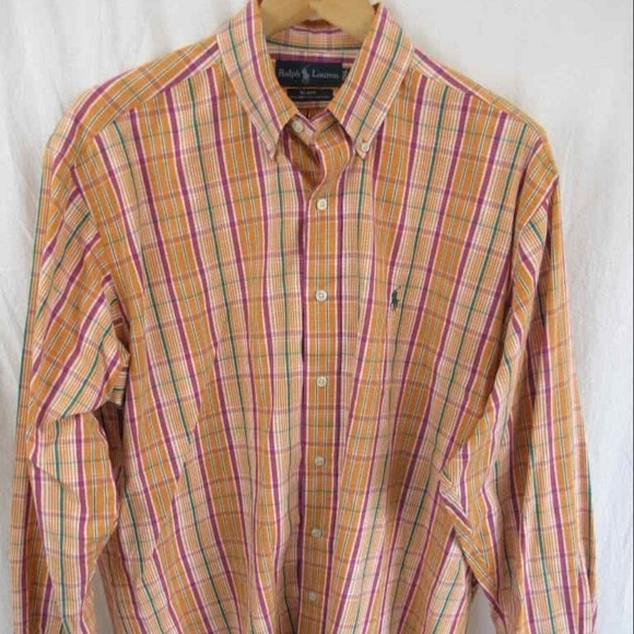 ralph lauren pink plaid shirt
